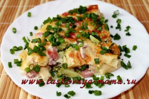 Запеканка с макаронами и брокколи в мультиварке 