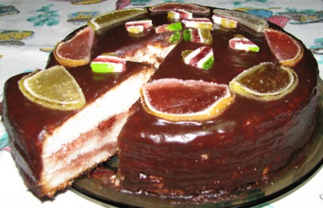 biskvitny tort v shokolade 470x303 Бисквитный торт в шоколадной глазури