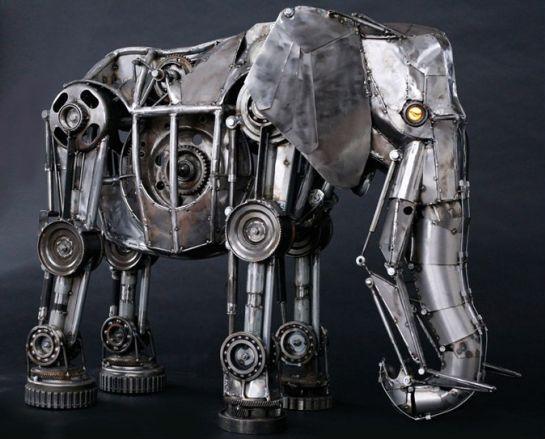 механические скульптуры в стиле стимпанк от Эндрю Чейза (Andrew Chase)